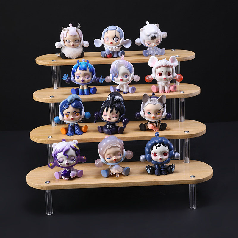 5 Tiers Wooden Figures Display Stand